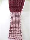 2,5 meter. Wired jute net bånd. Brede 4 cm. Bordeaux.